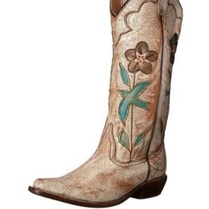 BEDSTU Cobbler Series Valencia Western Cowgirl boot 6 bird flowers rare distress